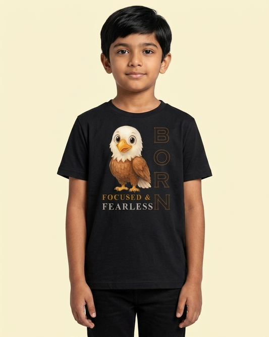 Kukoos Adorable Eagle Printed T-Shirt for Boys | Tiny Storytellers