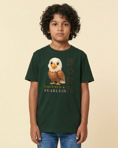 Kukoos Adorable Eagle Printed T-Shirt for Boys | Tiny Storytellers