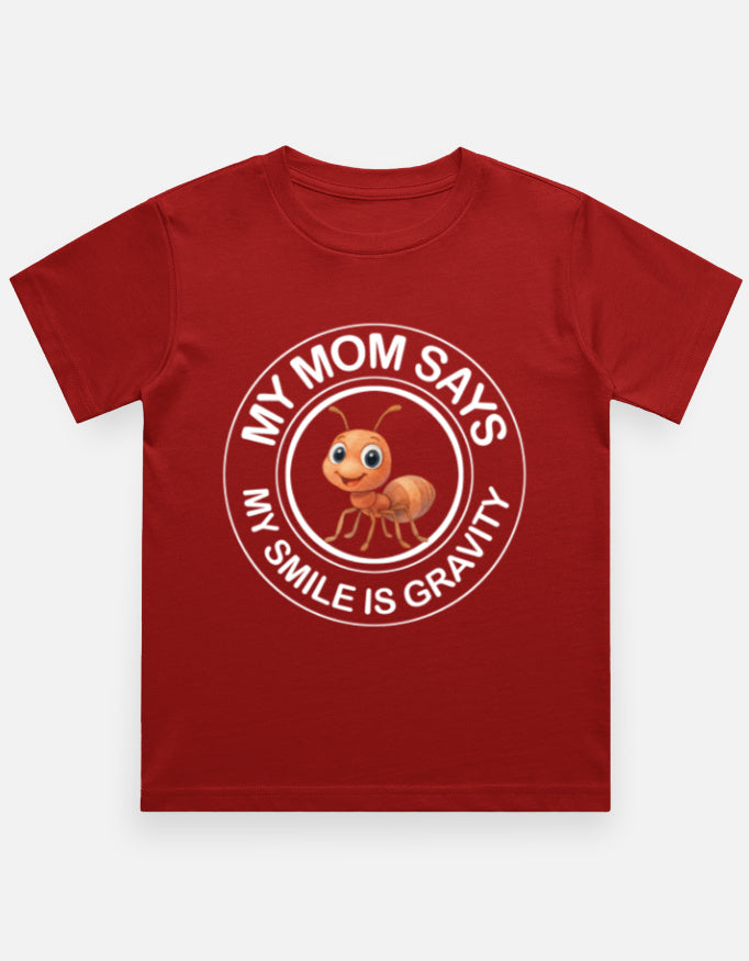 Kukoos Cute Ant Printed T-Shirt for Boys Red Front