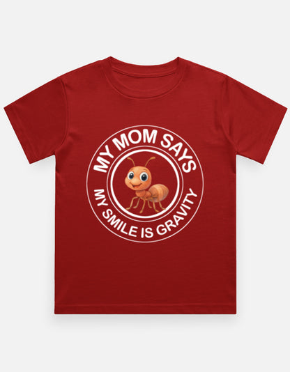 Kukoos Cute Ant Printed T-Shirt for Boys Red Front